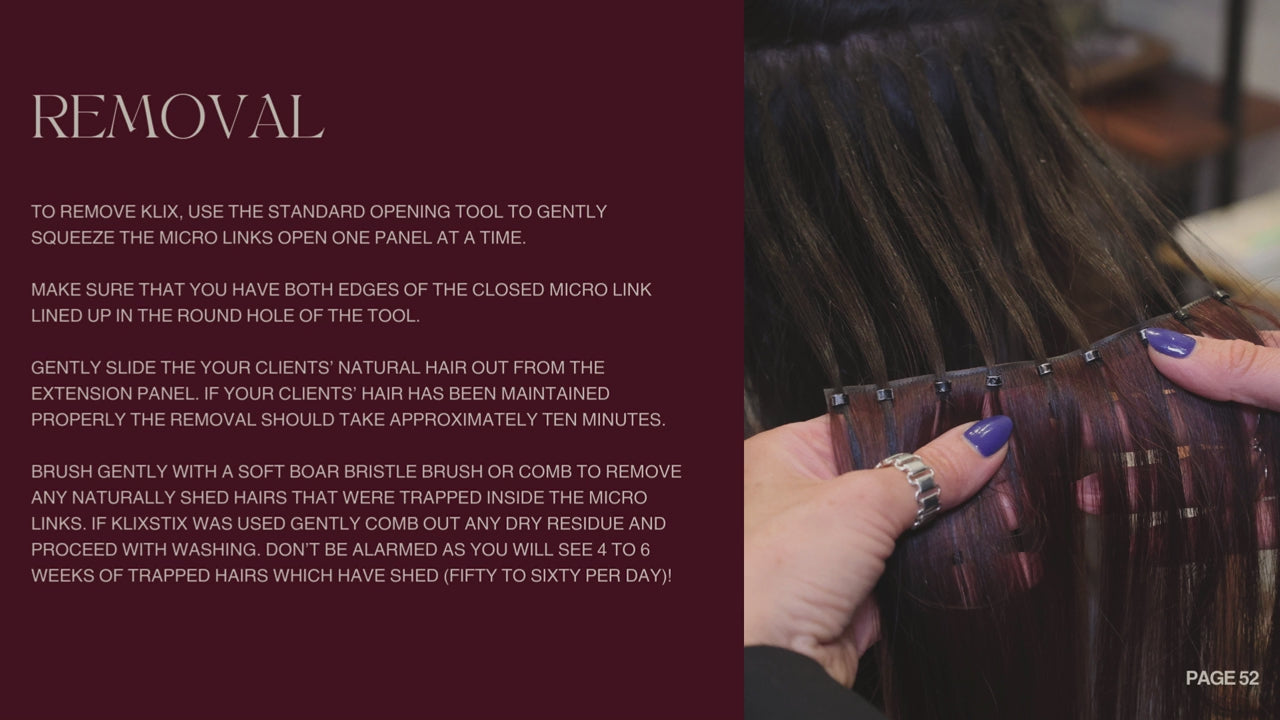 Load video: Removal care video for Klix Hair Extensions