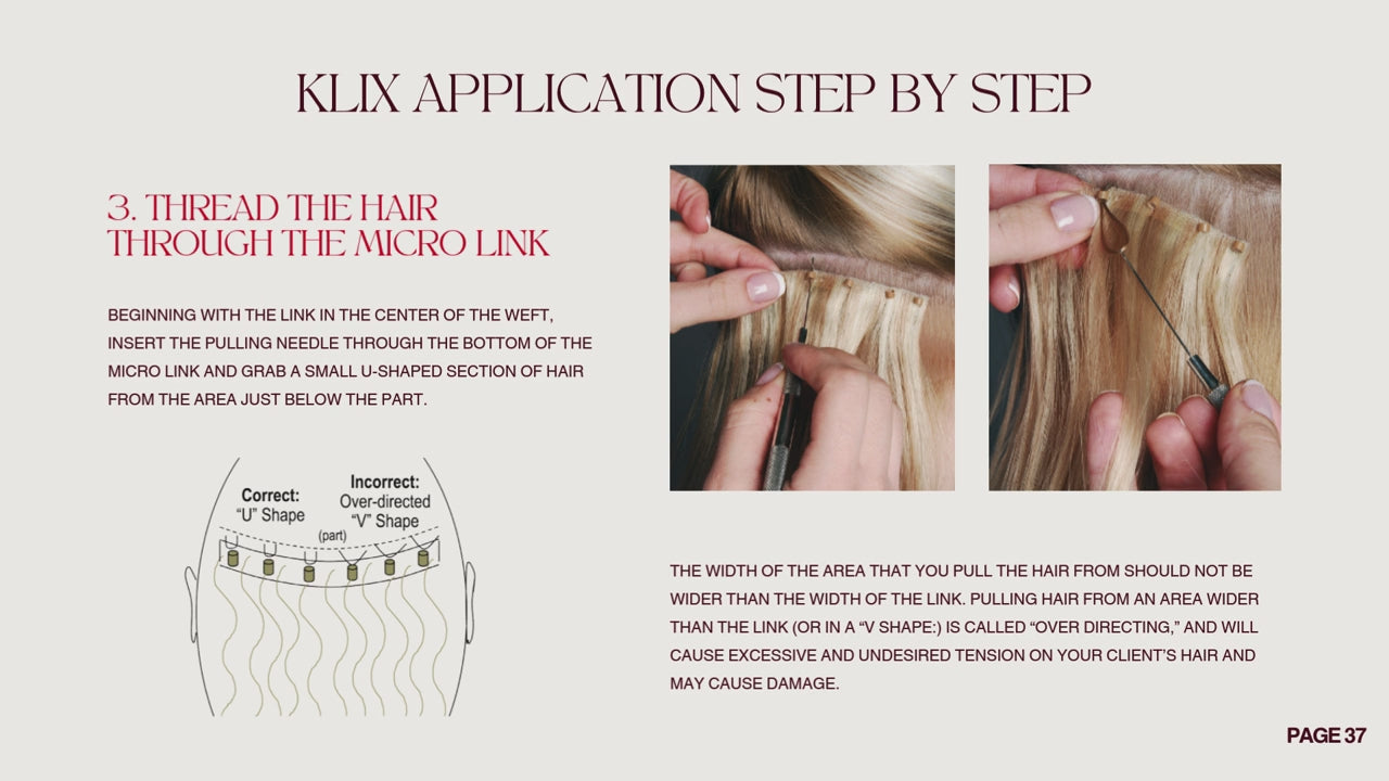 Load video: How to apply Klix Hair Extensions part 2