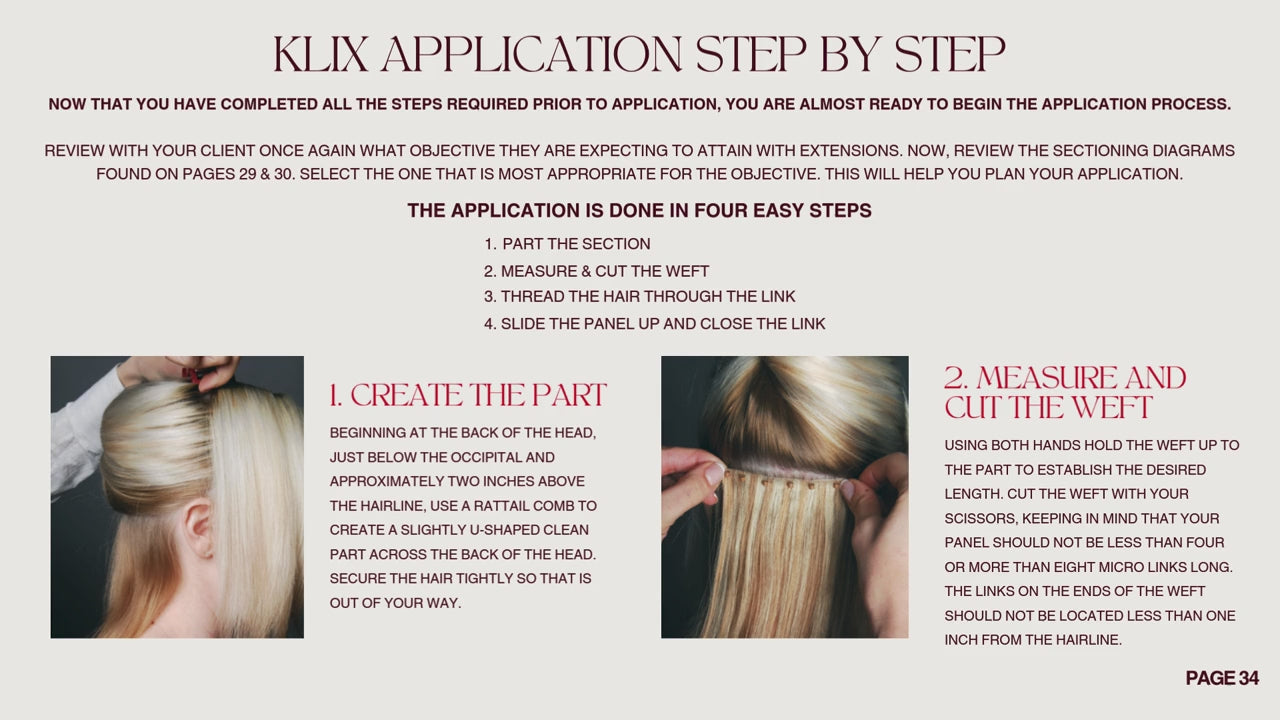 Load video: How to apply Klix Hair Extensions part 1
